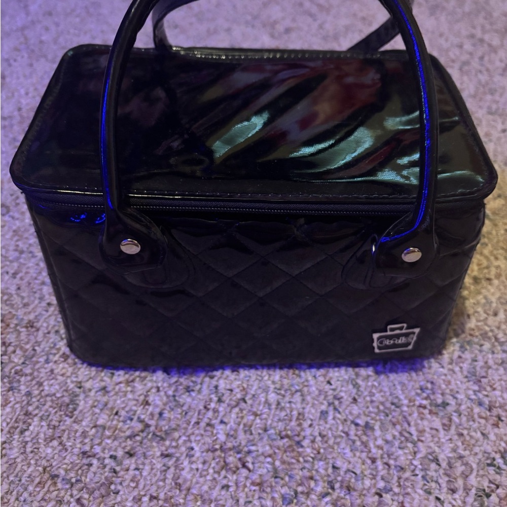 Black cosmetics bag